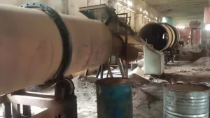 Rotary dryer of the 50 TPD bio organic phosphate fertilizer plant built by SEMZON for Auriga BOP, Karachi